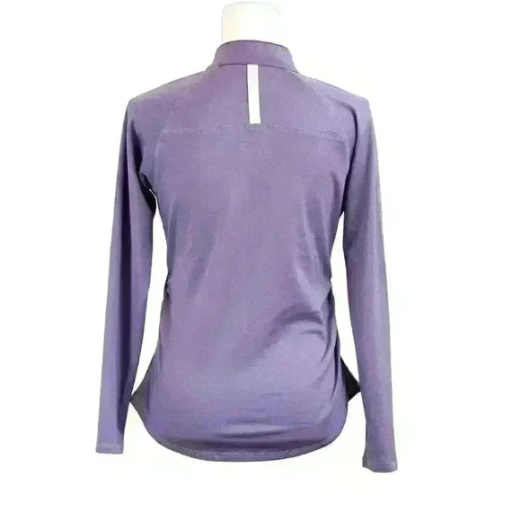 Lija Half Zip Lavender Purple Pullover w/Ruched Sides Size Small - Picture 6 of 8